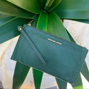 Michael Kors Green Clutch